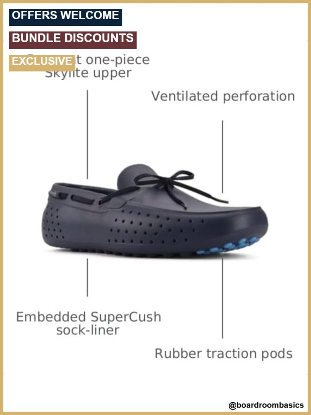 Lightweight Rubber EVA Loafers, Slip-On Boat Shoes for Men & Women, Waterproof - Picture 2 of 6